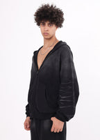 Gradient Brushed Zipper Hoodie