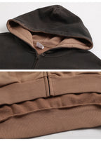 Gradient Brushed Zipper Hoodie