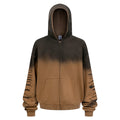 Gradient Brushed Zipper Hoodie