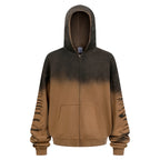 Gradient Brushed Zipper Hoodie