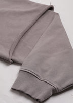 Mock Two-Piece Raw Sleeve Edge Hoodie