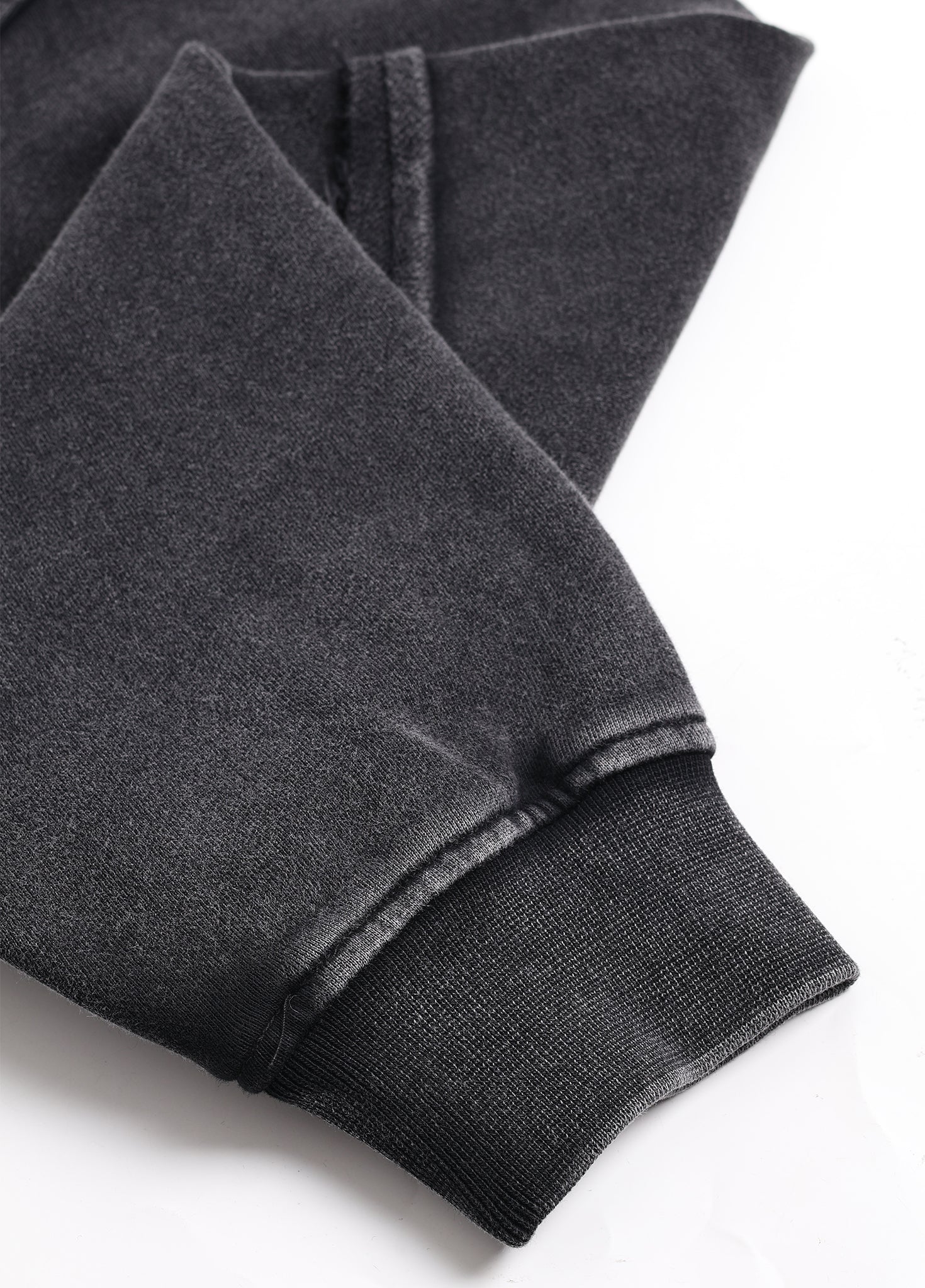 Patchwork Frayed Edge Zip Up Hoodie