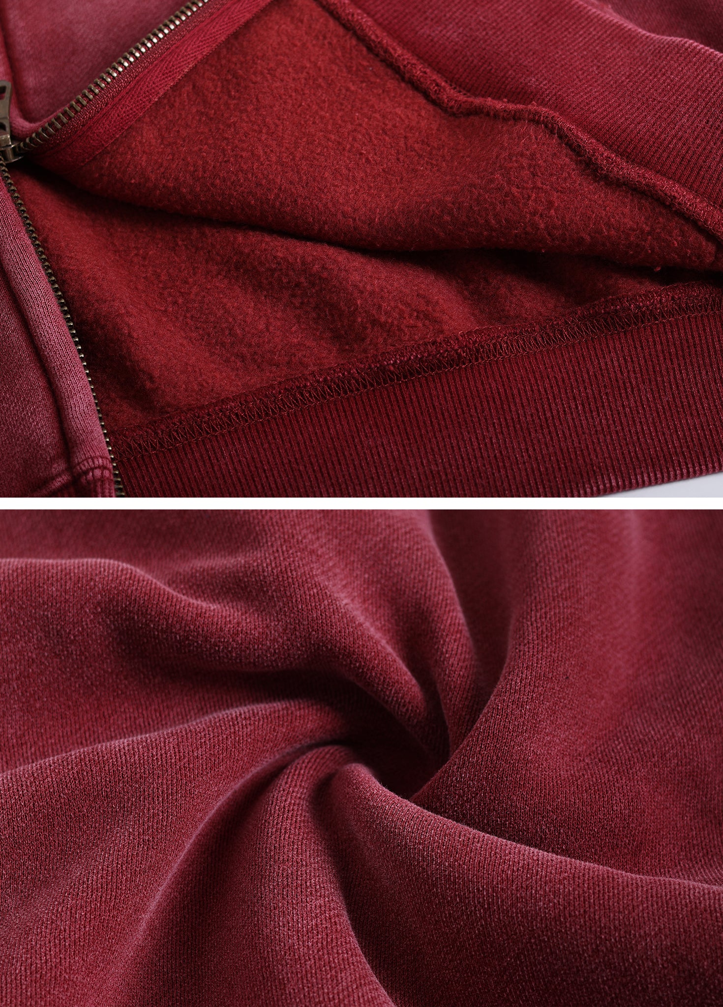 Destroyed Frayed Batik Zip Up Hoodie