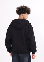Overlock Embroidery Zip-up Hoodie