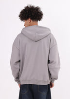 Overlock Embroidery Zip-up Hoodie