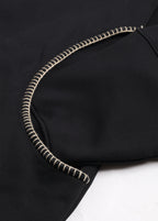 Overlock Embroidery Zip-up Hoodie