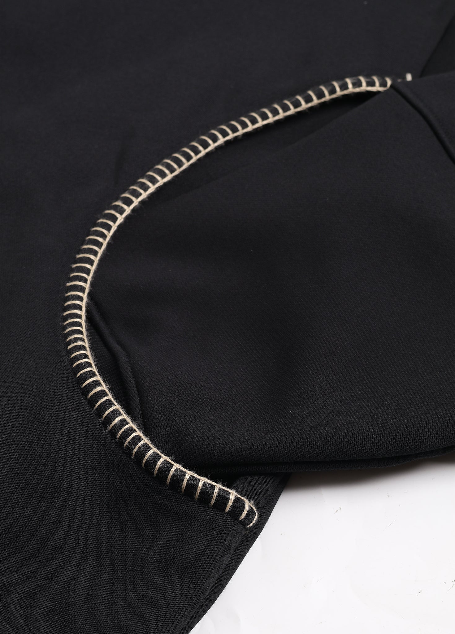 Overlock Embroidery Zip-up Hoodie