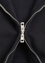 Overlock Embroidery Zip-up Hoodie