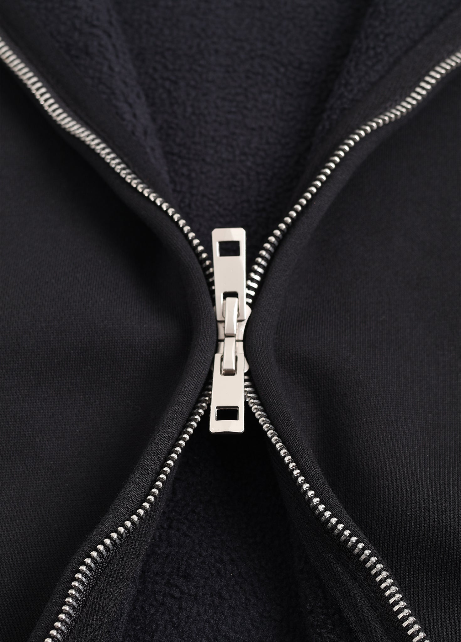 Overlock Embroidery Zip-up Hoodie