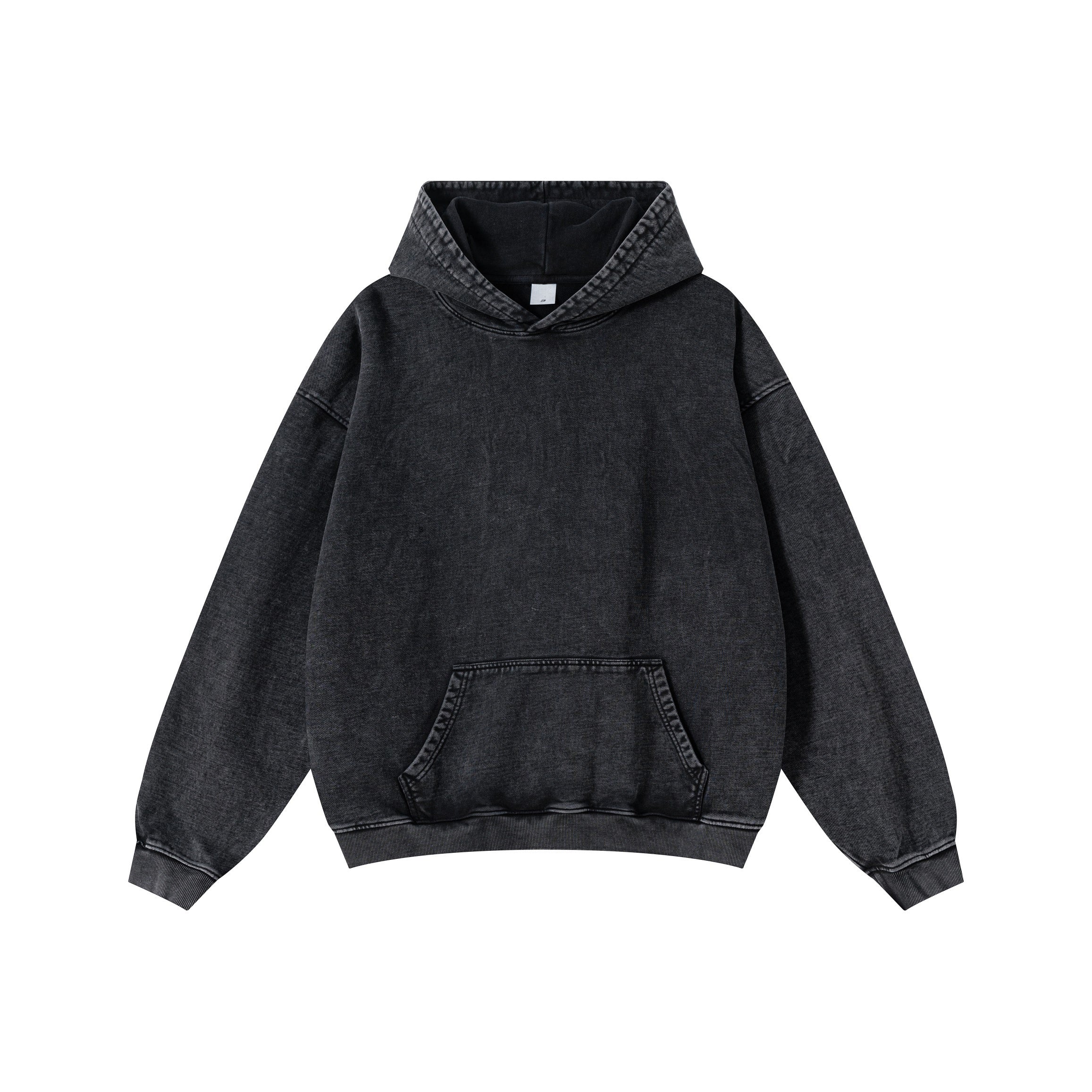 Heavyweight 480g Cotton Batik Hoodie Vintage Custom Washed Pullover Streetwear Men's Loose Hoodie for Winter