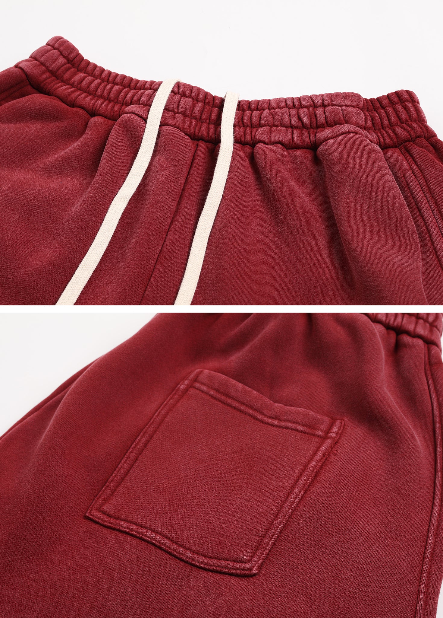 Distressed Curved Wide Leg Pants