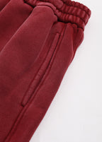 Distressed Curved Wide Leg Pants
