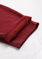 Distressed Curved Wide Leg Pants