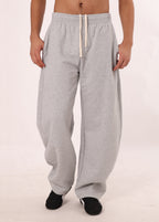 Curved Cut Drawstring Sweatpants