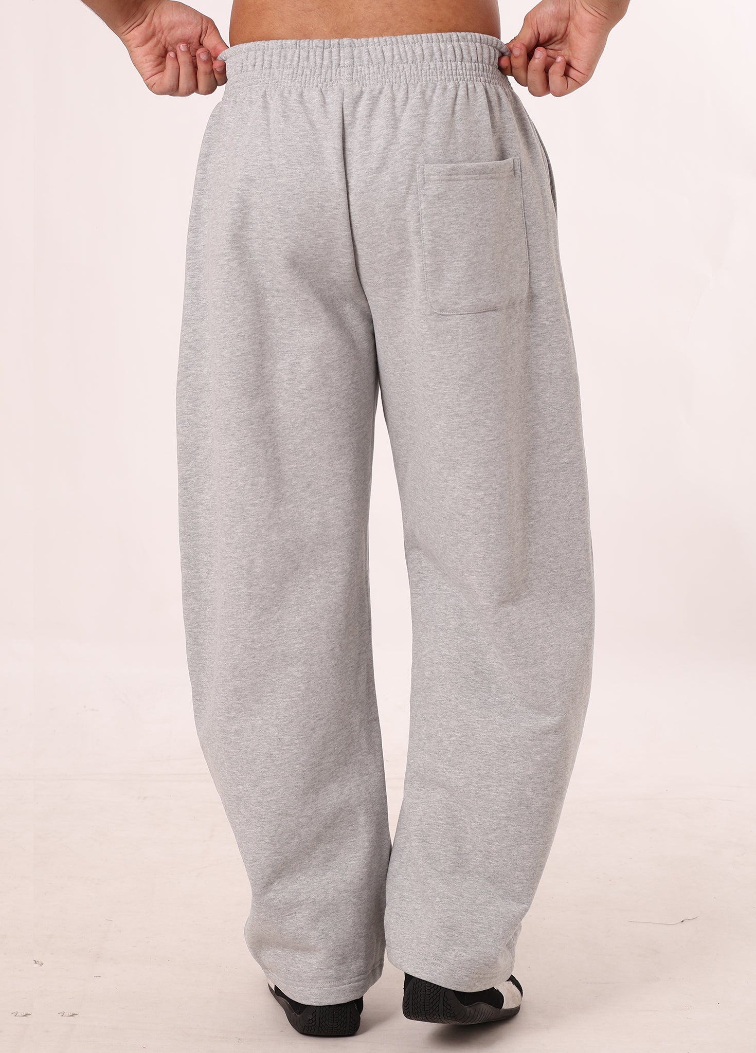 Curved Cut Drawstring Sweatpants