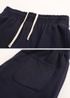 Curved Cut Drawstring Sweatpants