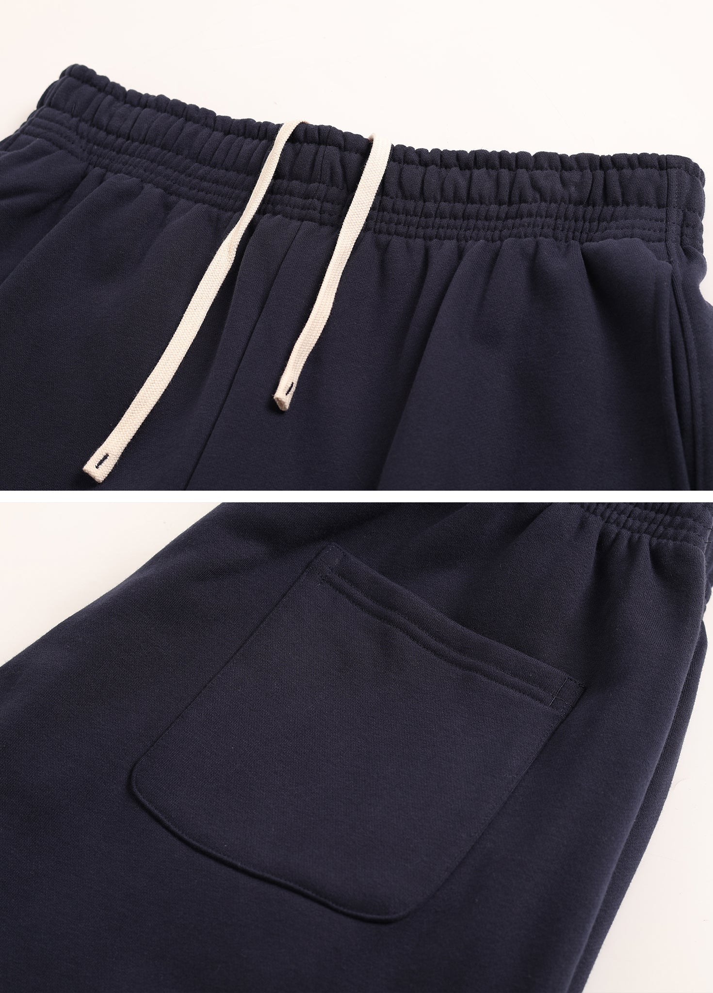 Curved Cut Drawstring Sweatpants