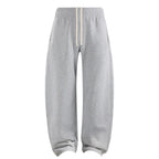 Curved Cut Drawstring Sweatpants