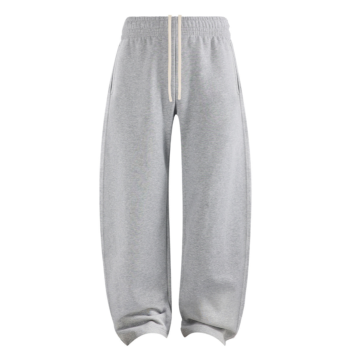 Curved Cut Drawstring Sweatpants