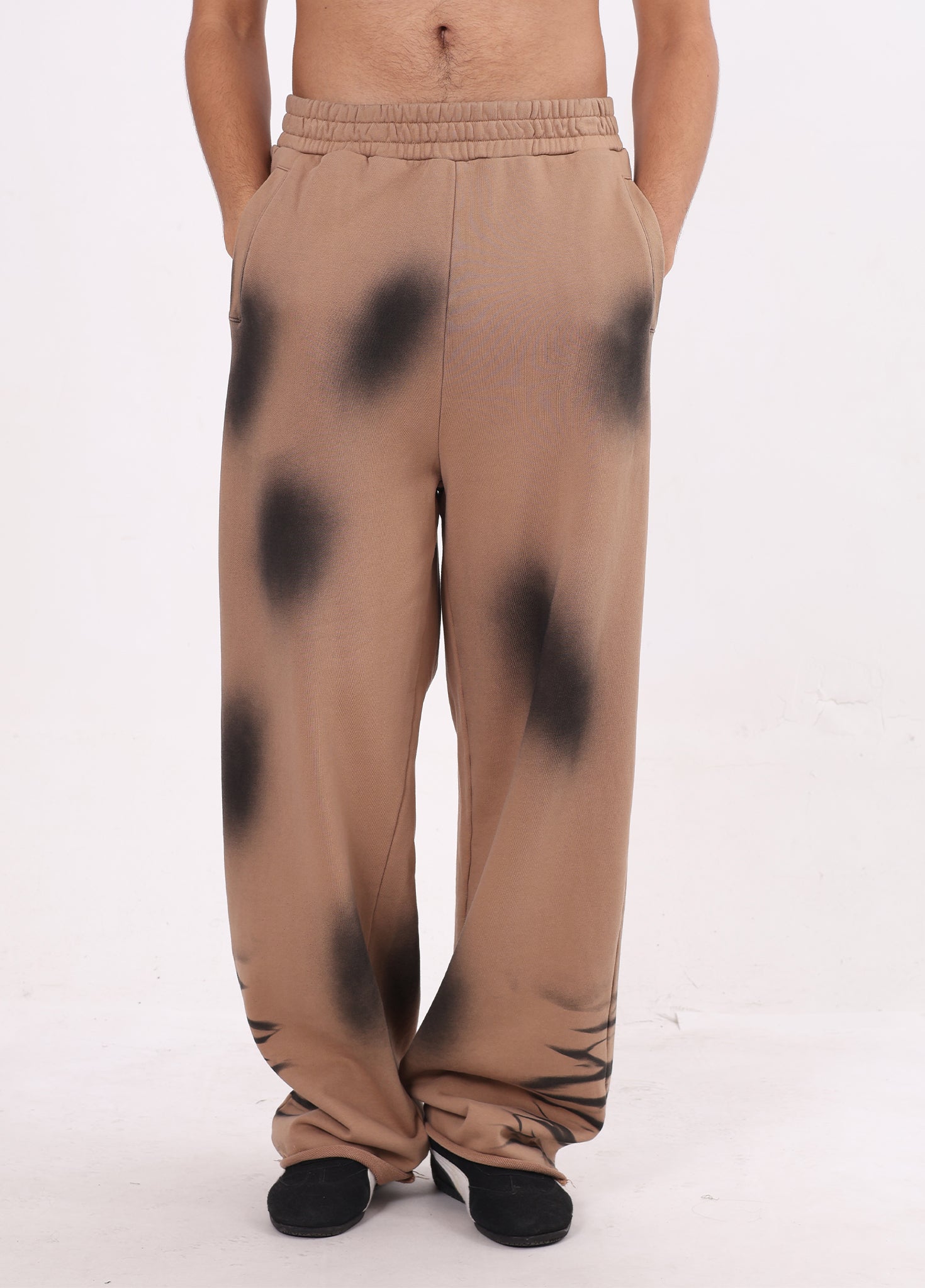 Gradient Brushed Straight-leg Pants