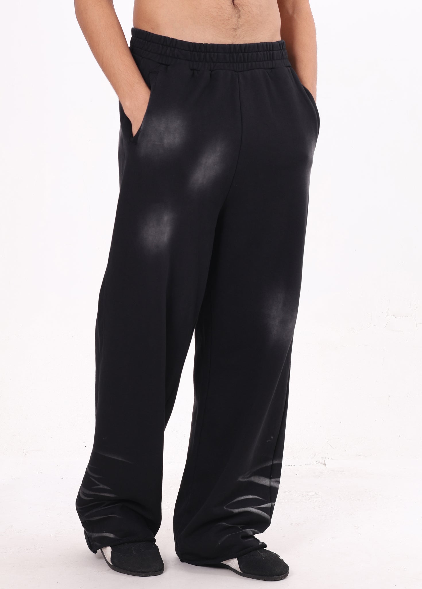 Gradient Brushed Straight-leg Pants