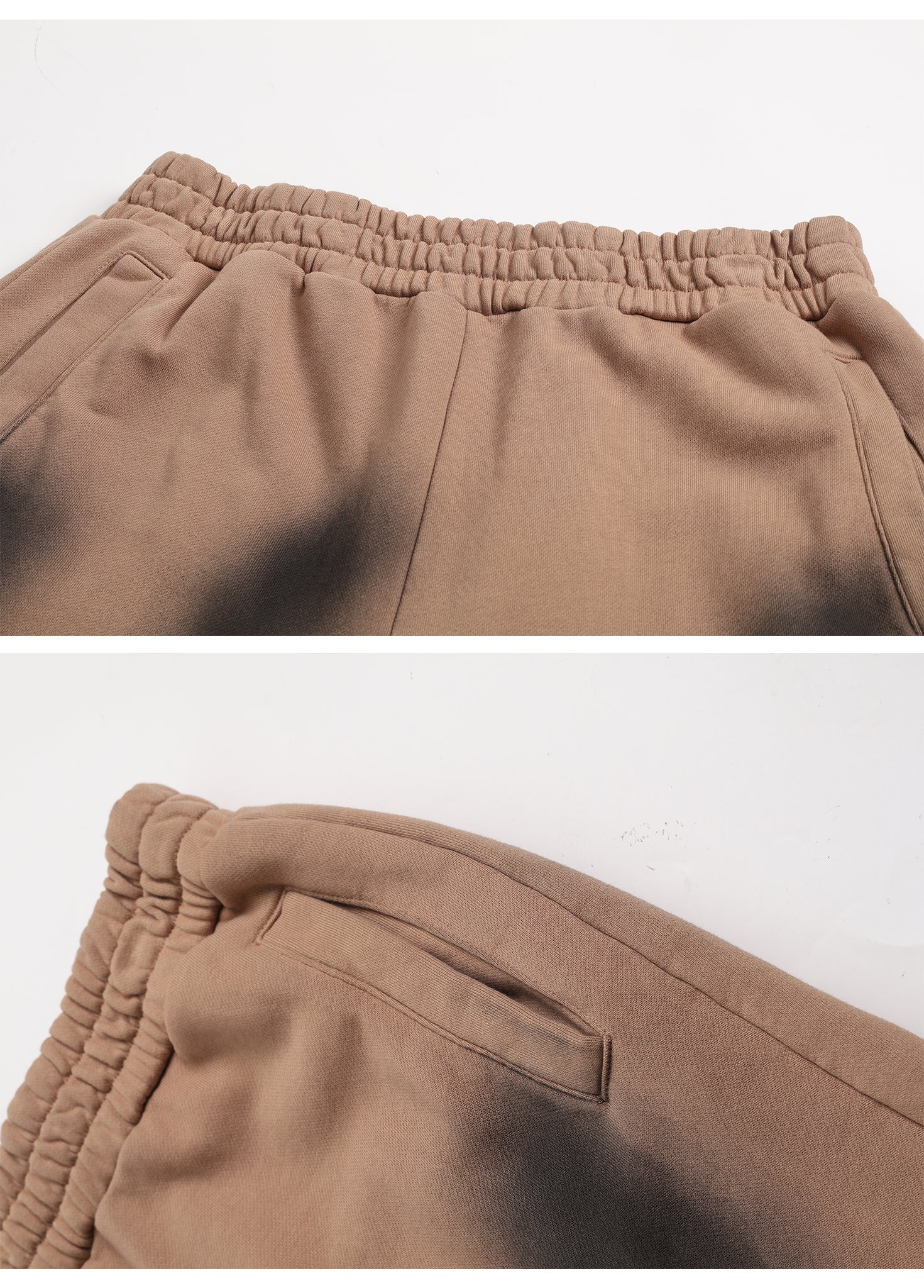 Gradient Brushed Straight-leg Pants