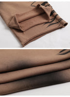 Gradient Brushed Straight-leg Pants
