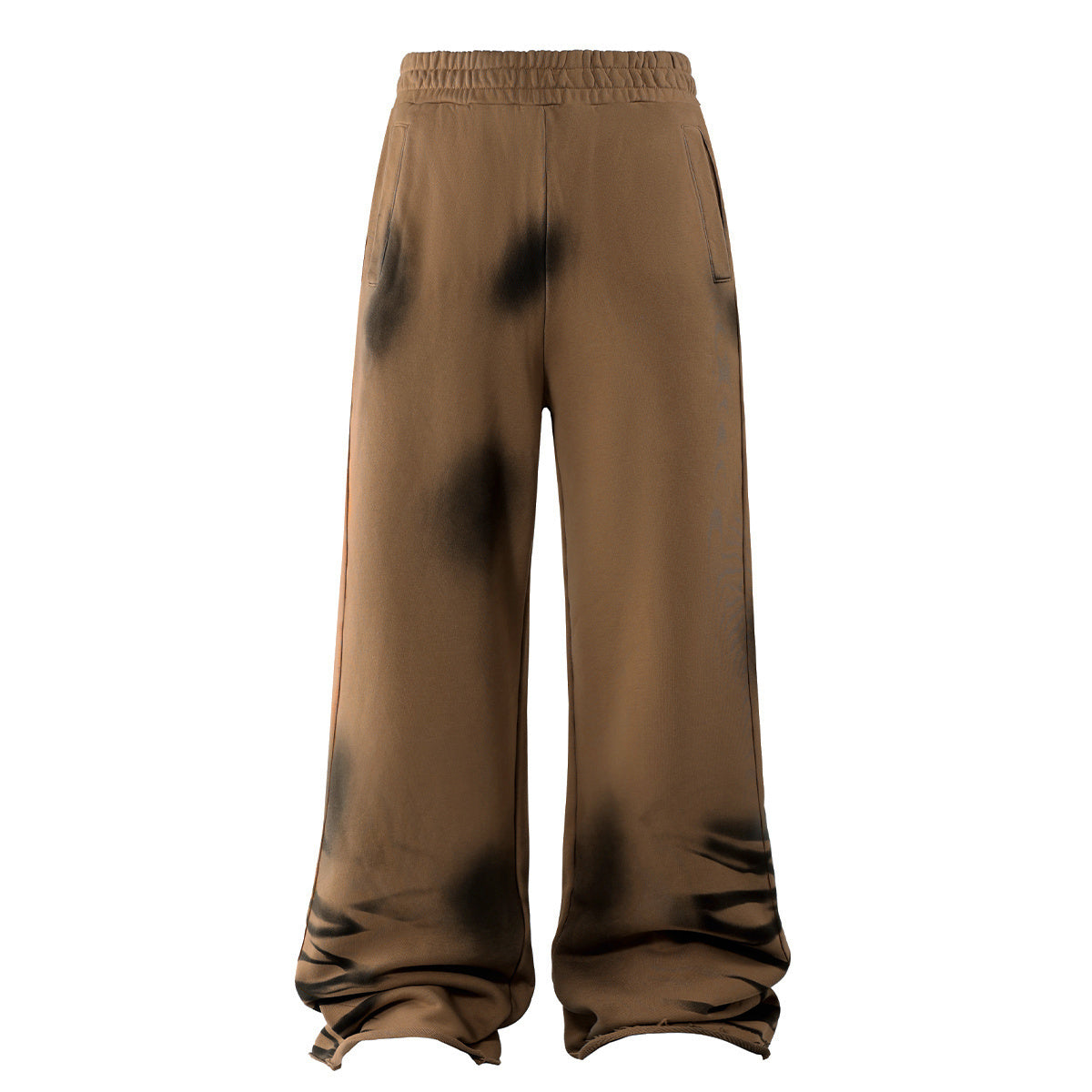 Gradient Brushed Straight-leg Pants