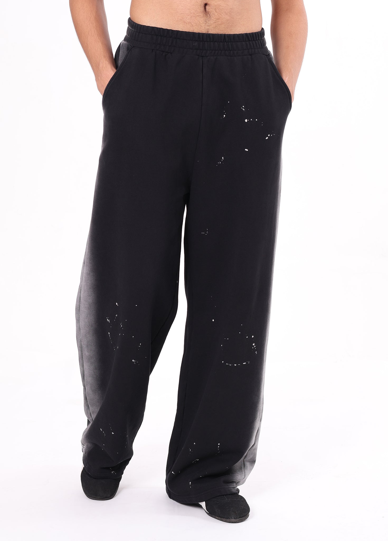 Spray Paint Graffiti Straight-leg Pants