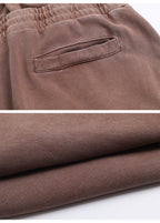 Double Waistband Snow Washed Shorts