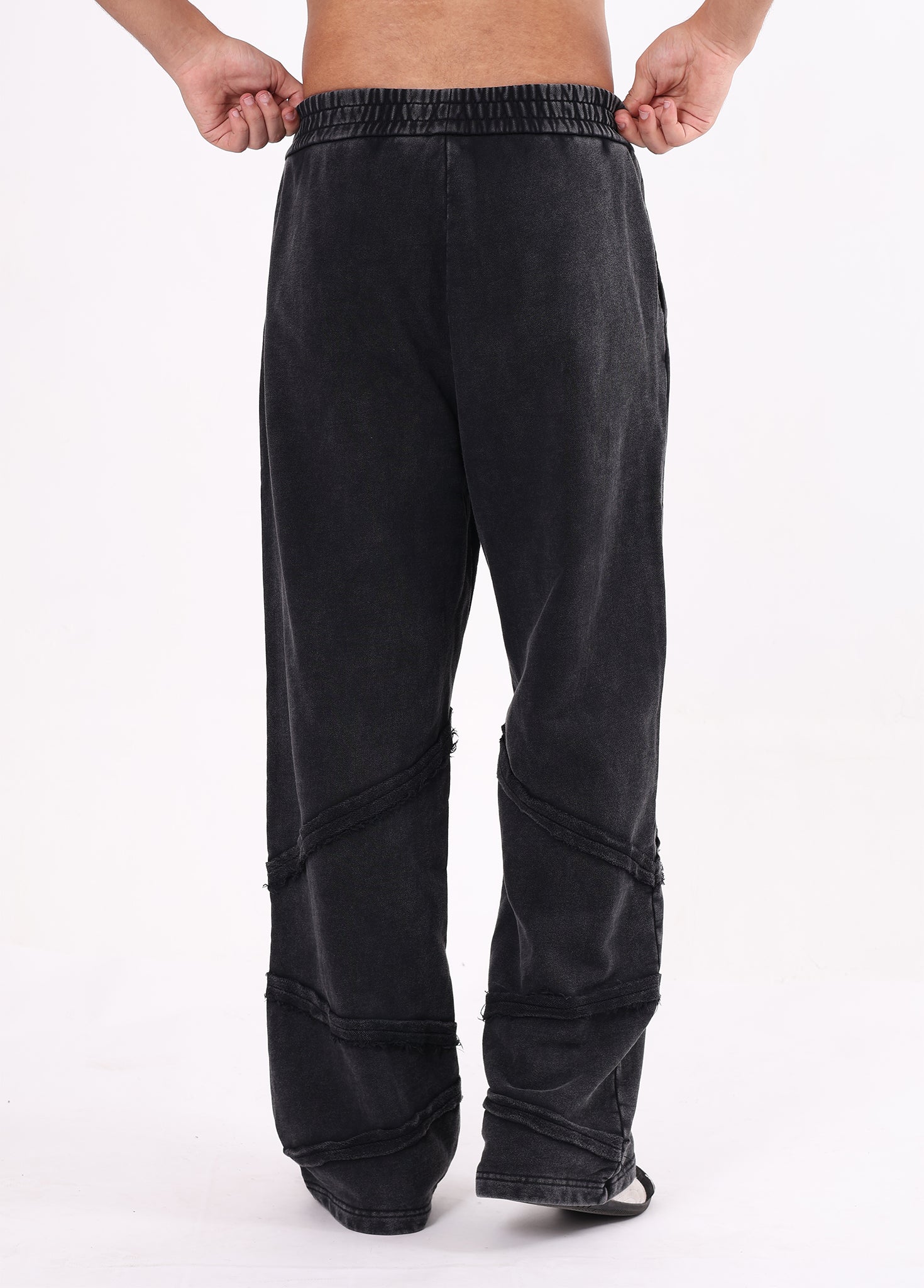 Edgy Spliced Washed Trousers
