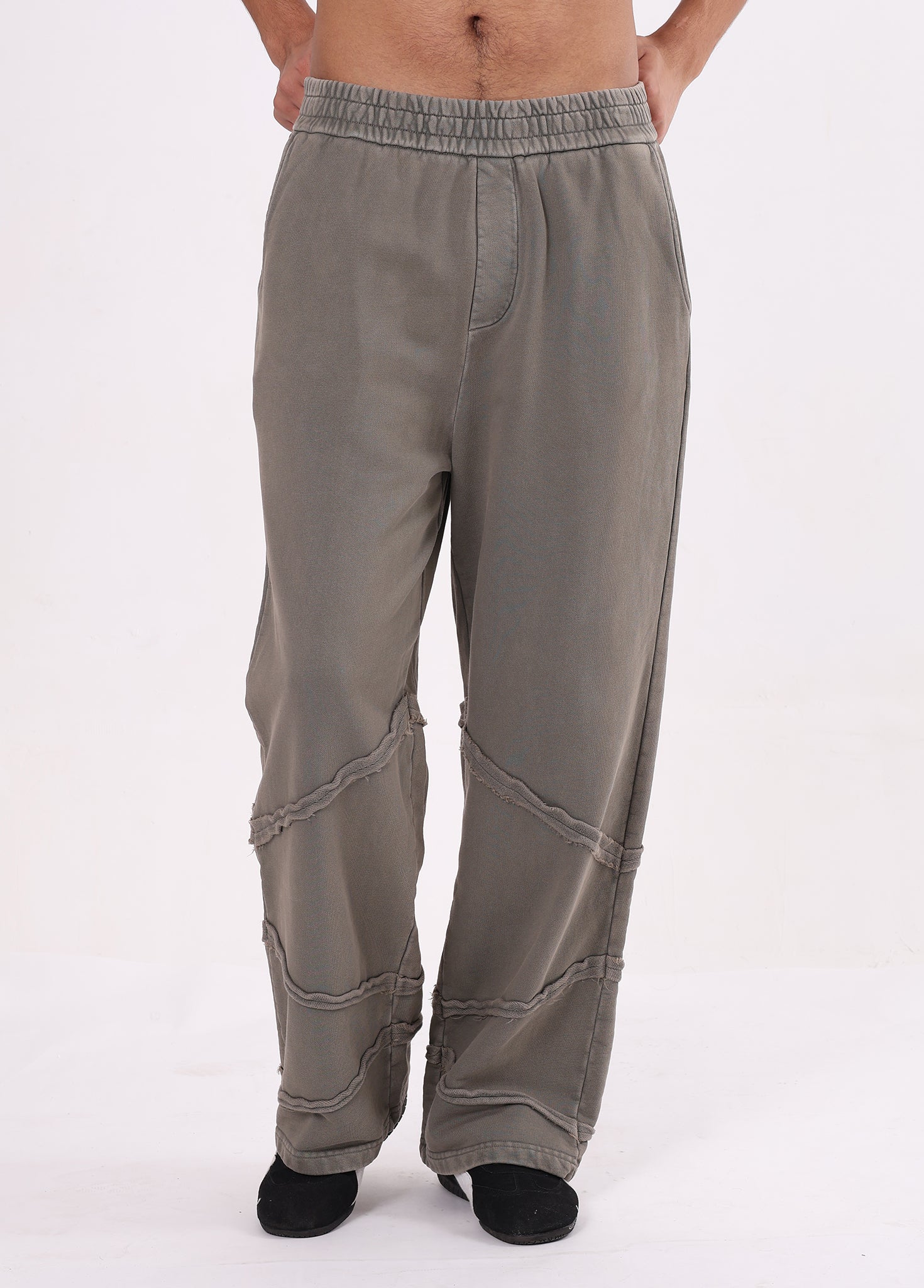 Edgy Spliced Washed Trousers