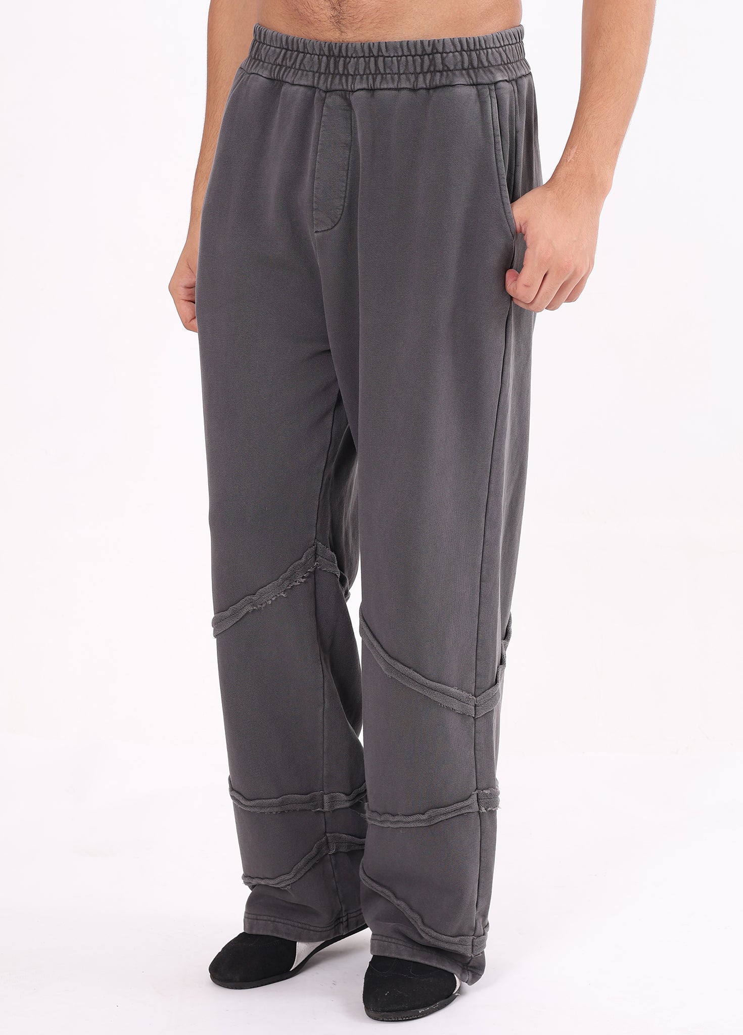 Edgy Spliced Washed Trousers