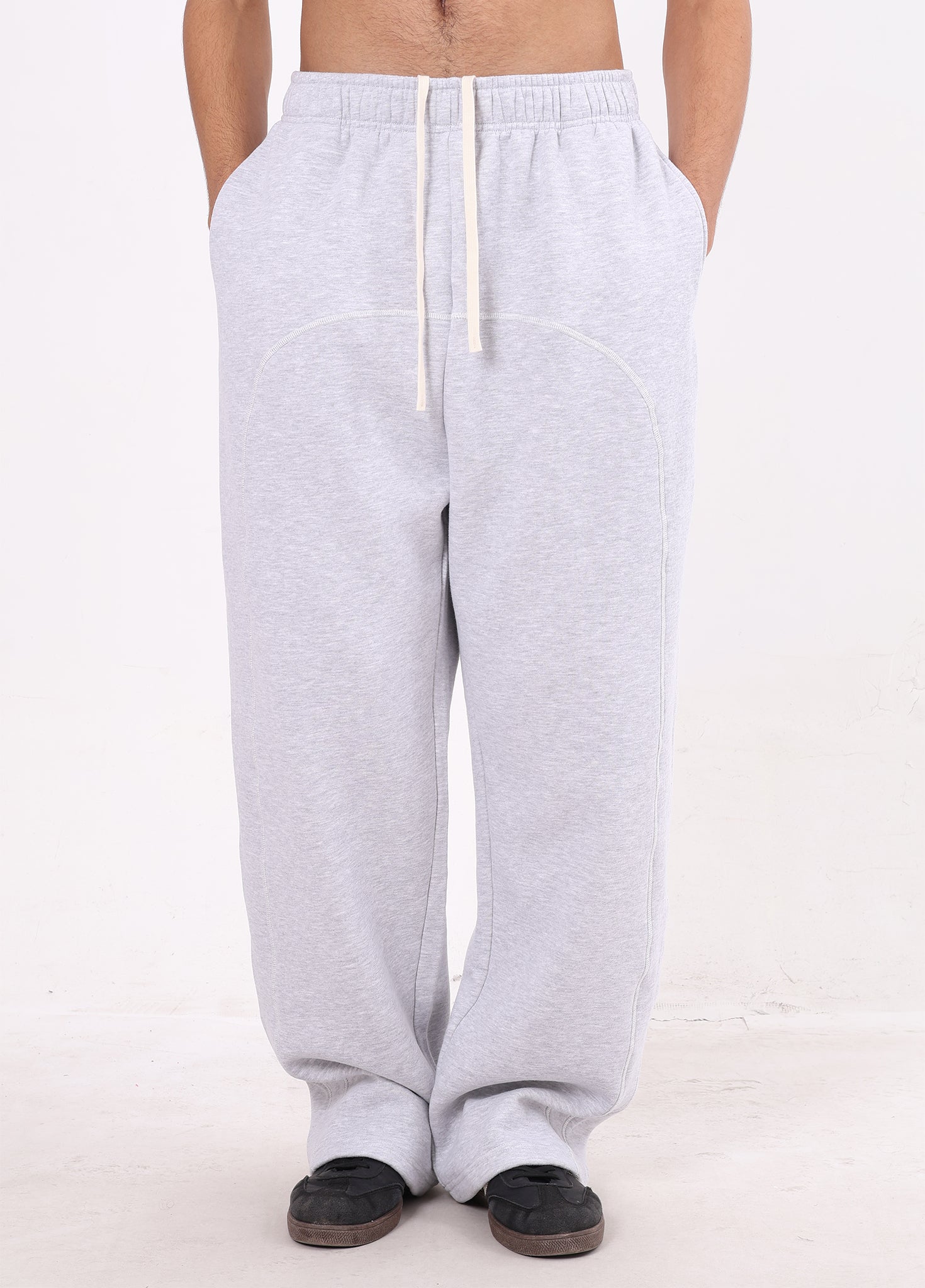 Hassel Stitch Wide Leg Sweatpants