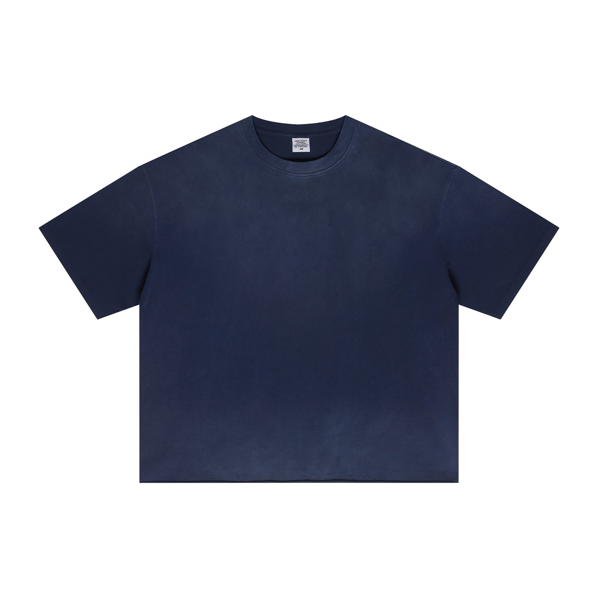 Men's Vintage Stone Wash Streetwear Boxy-Fit Spray-on Fading Distressed Edge Oversized Summer T-shirt