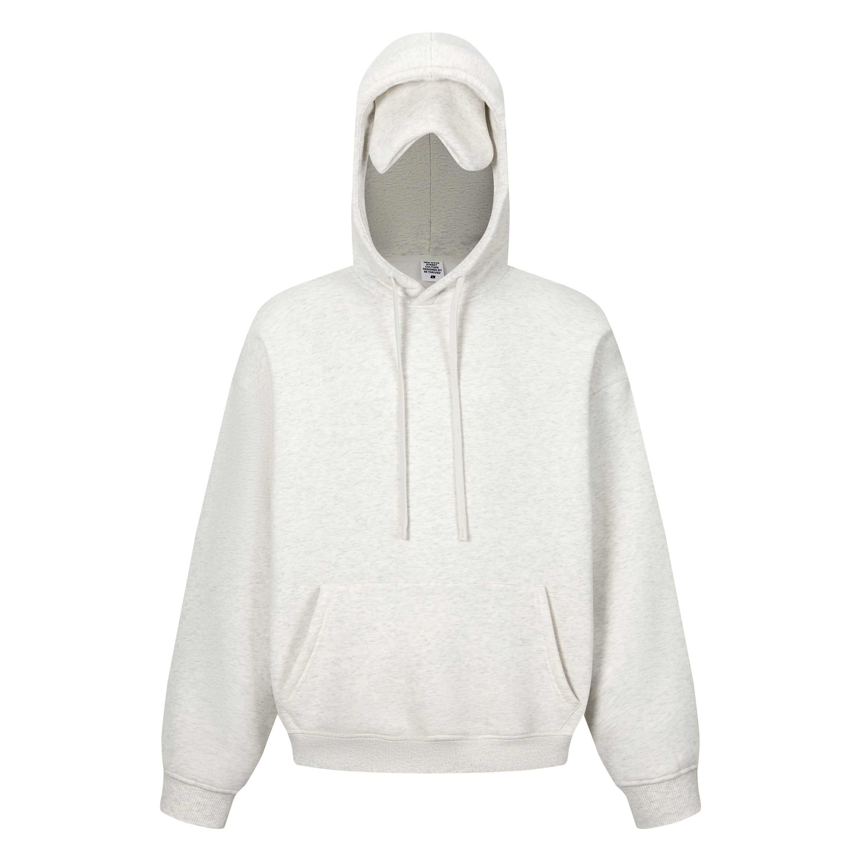 Winter New Style Eye Mask Solid Hoodies OEM Service Custom Print Logo 350 Grams Loose Hip Hop Fleece Hooded For Men