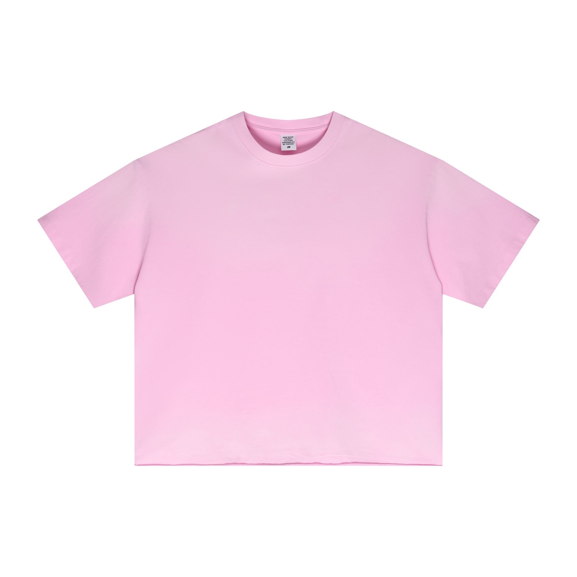 Men's Vintage Stone Wash Streetwear Boxy-Fit Spray-on Fading Distressed Edge Oversized Summer T-shirt