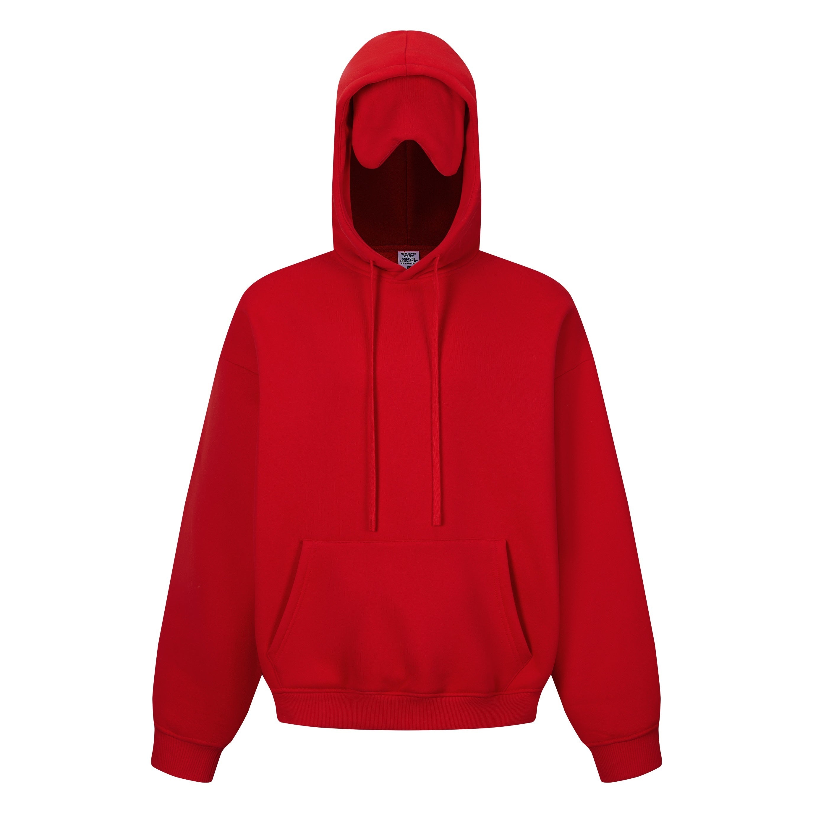 Winter New Style Eye Mask Solid Hoodies OEM Service Custom Print Logo 350 Grams Loose Hip Hop Fleece Hooded For Men