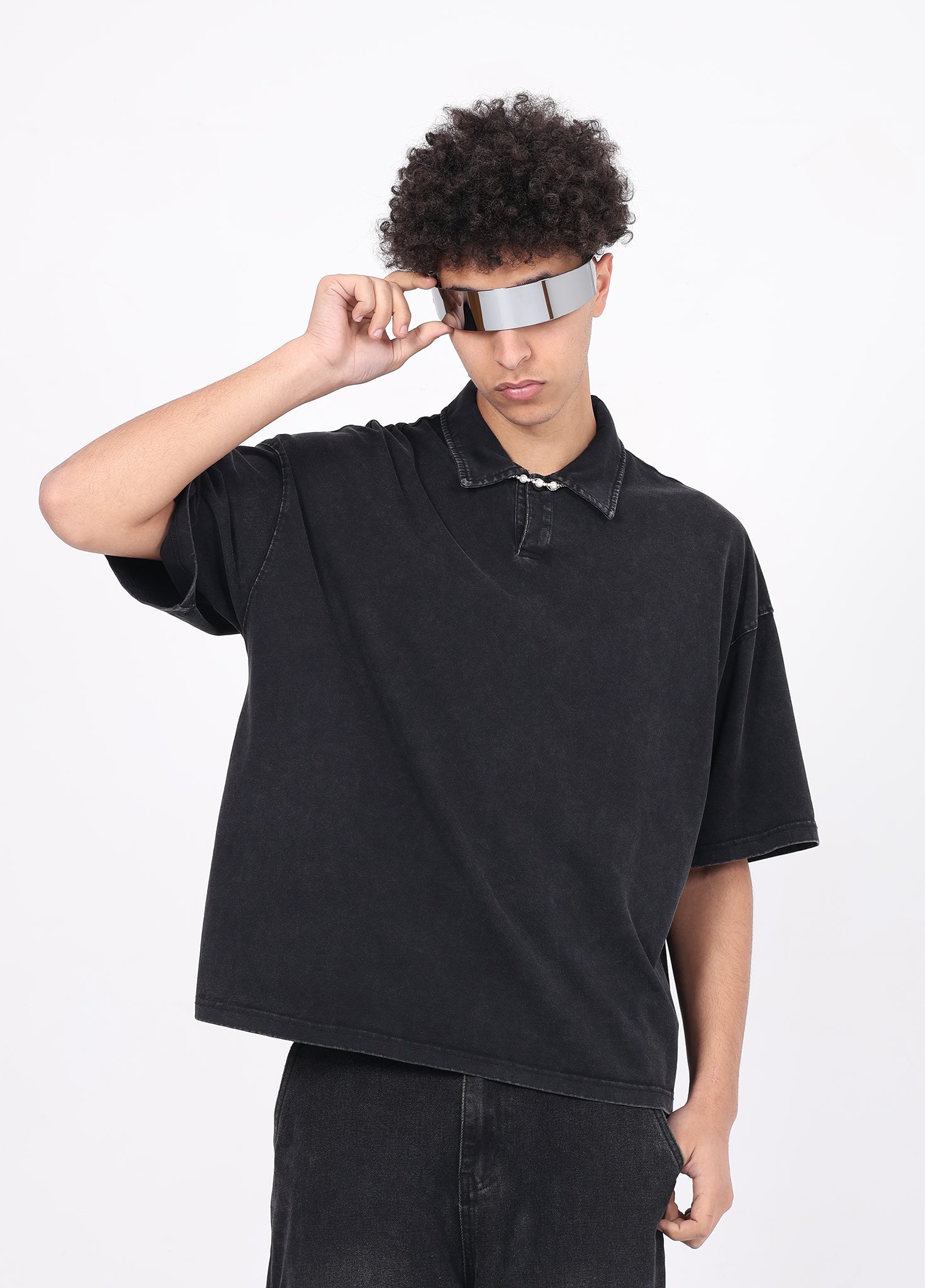 Boxy Fit Polo Tee