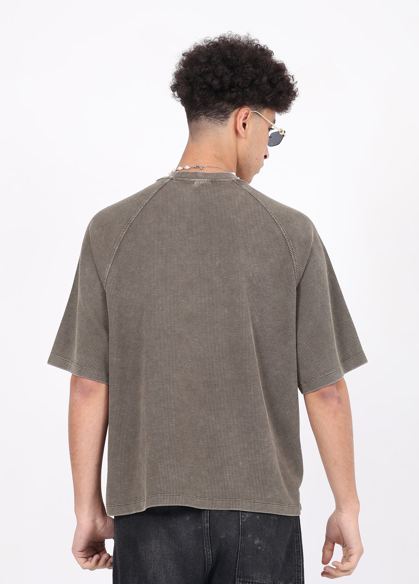 Boxy-Fit Waffle Raglan Tee