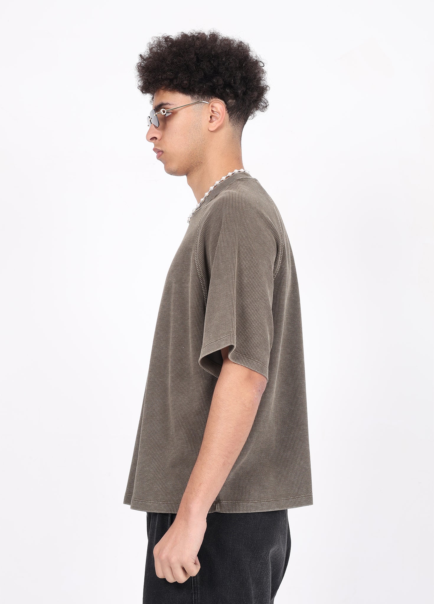 Boxy-Fit Waffle Raglan Tee