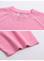 Boxy-Fit Waffle Raglan Tee