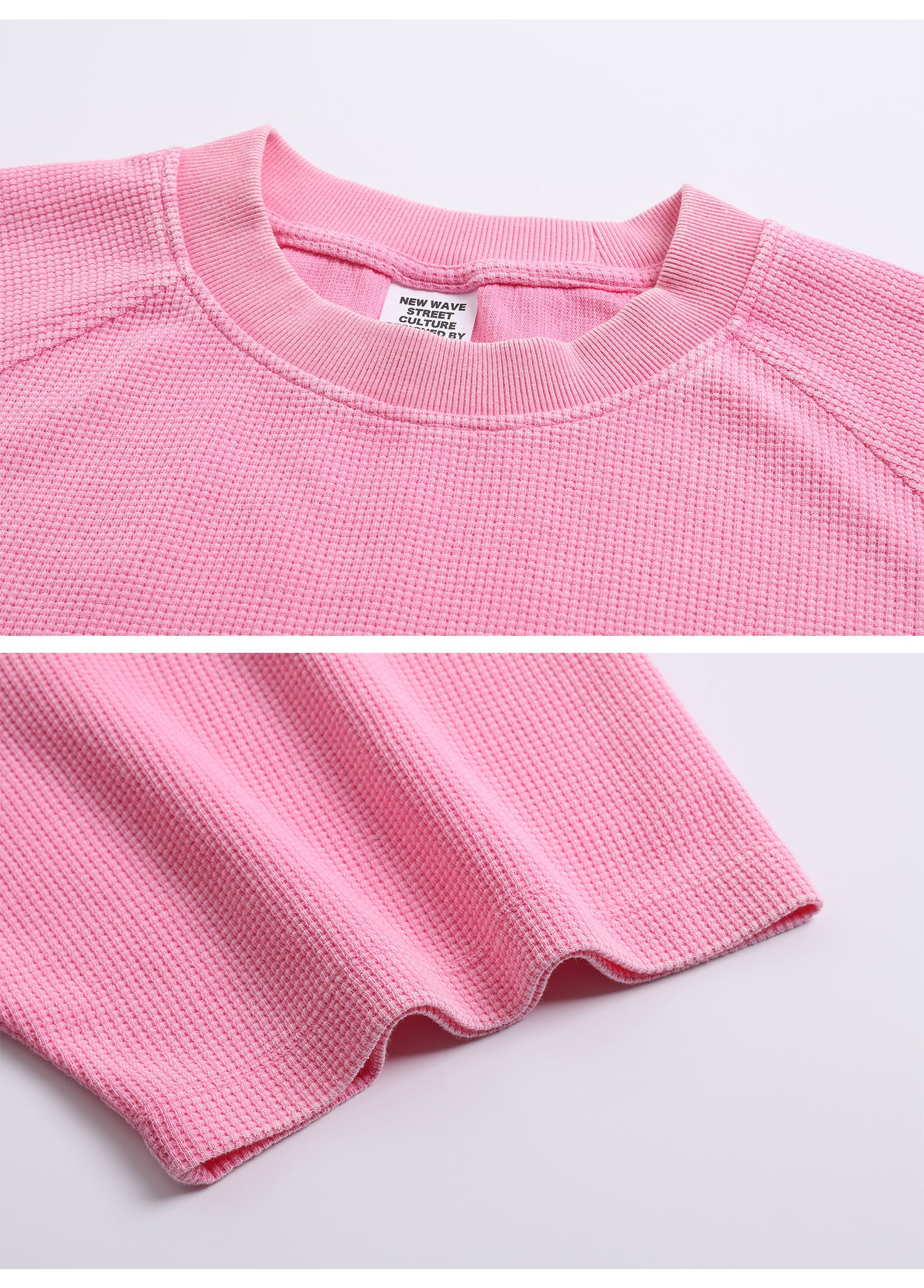 Boxy-Fit Waffle Raglan Tee
