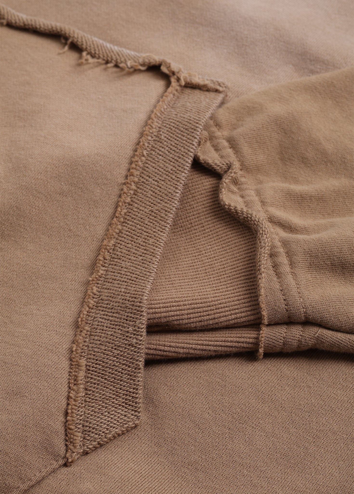 French Terry Raw Edge Hoodie