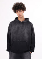 French Terry Raw Edge Hoodie