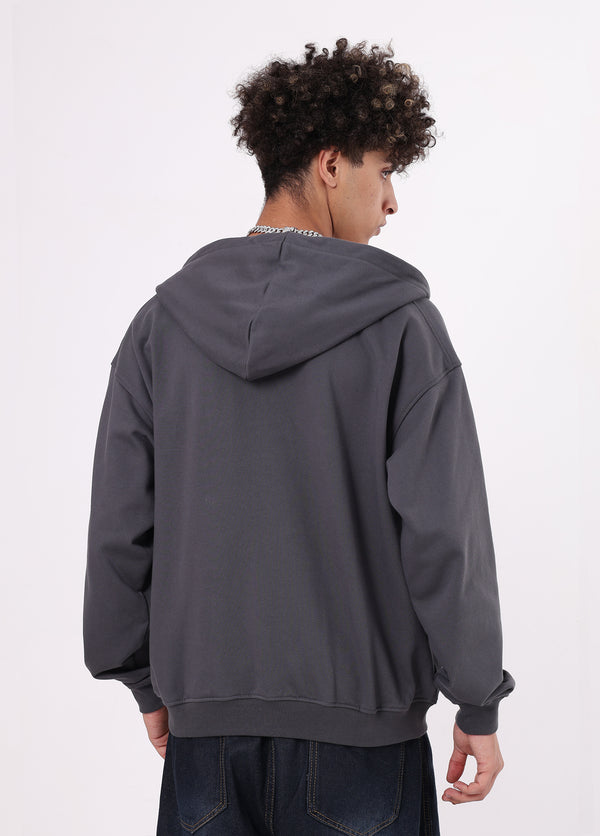 Baroque Fleece Brushed Dual Zipper Sweatshirt