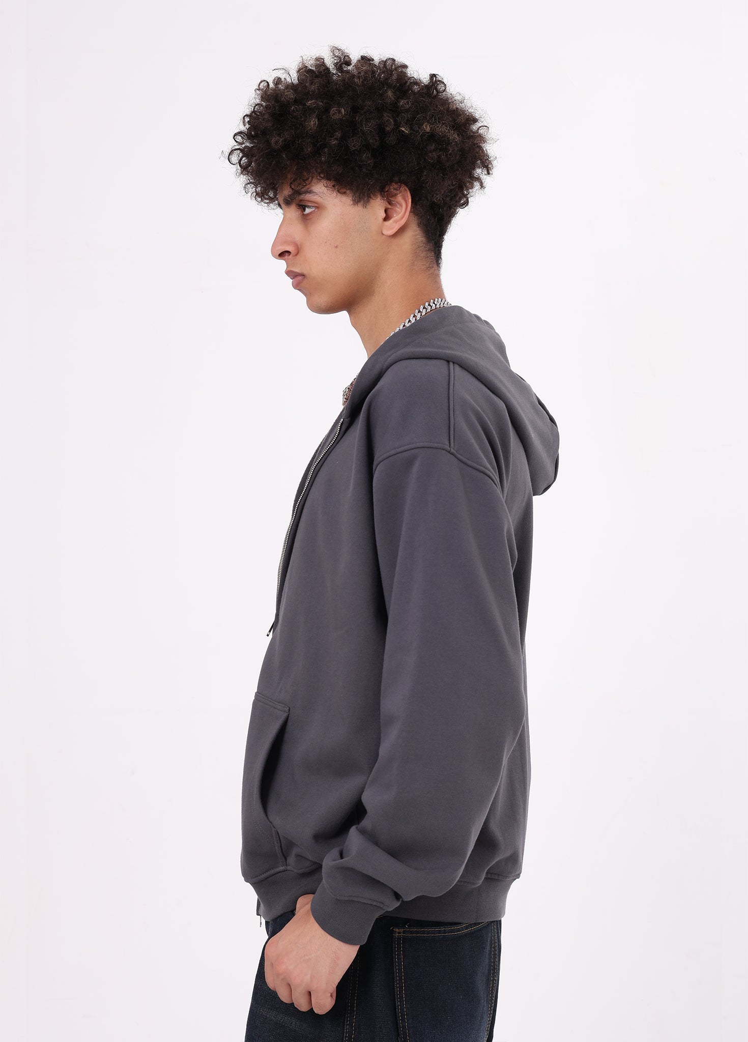 Baroque Fleece Brushed Dual Zipper Sweatshirt