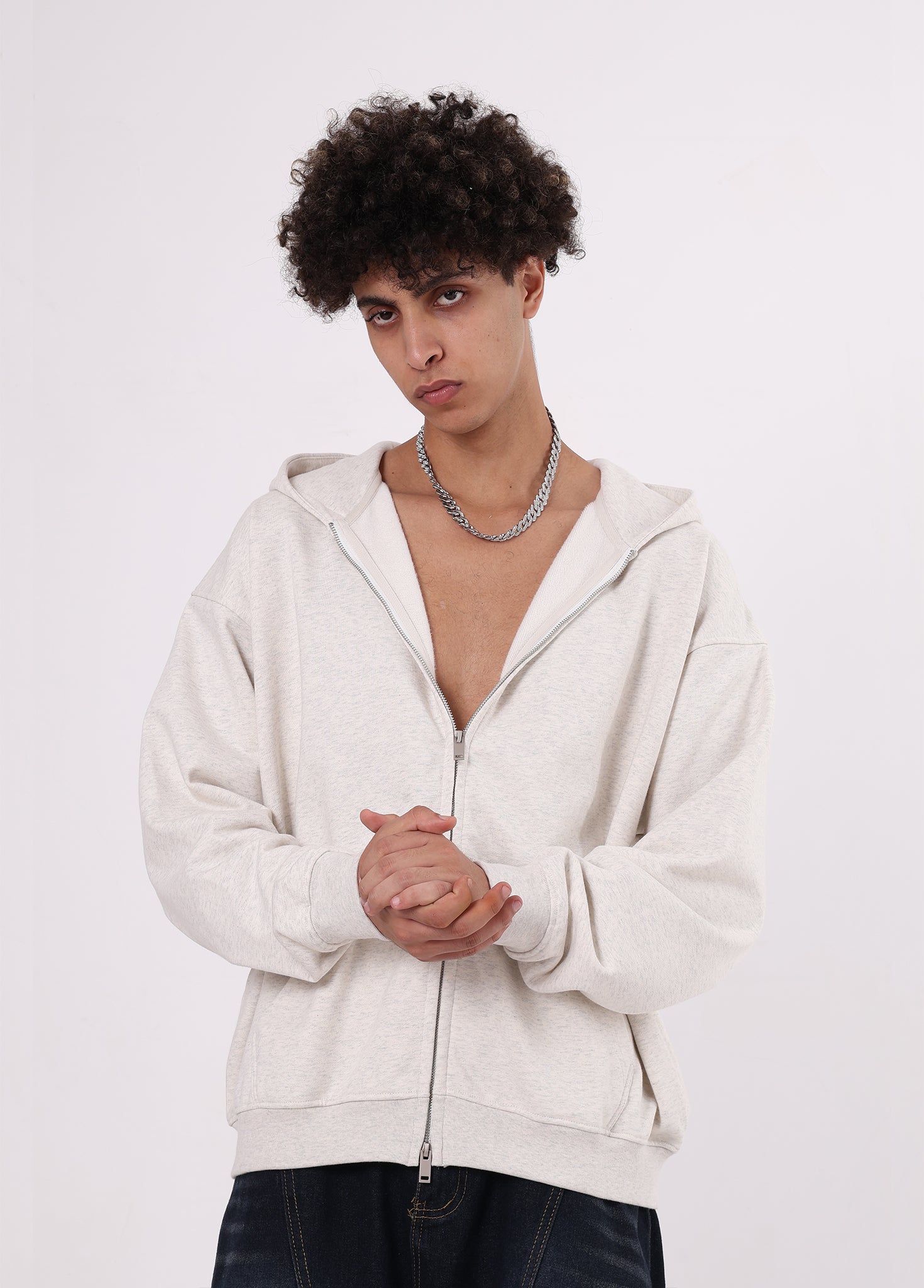 Baroque Fleece Brushed Dual Zipper Sweatshirt