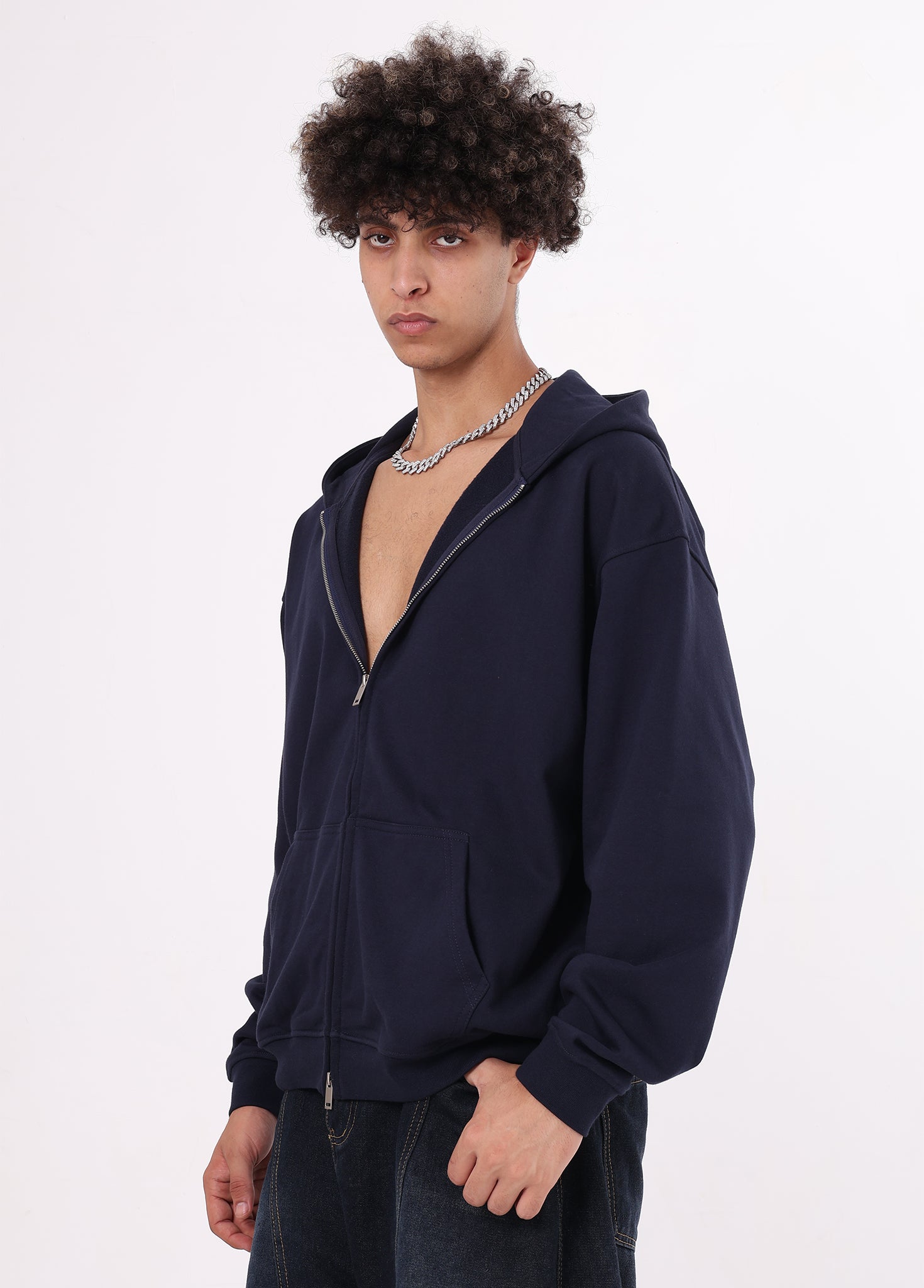 Baroque Fleece Brushed Dual Zipper Sweatshirt