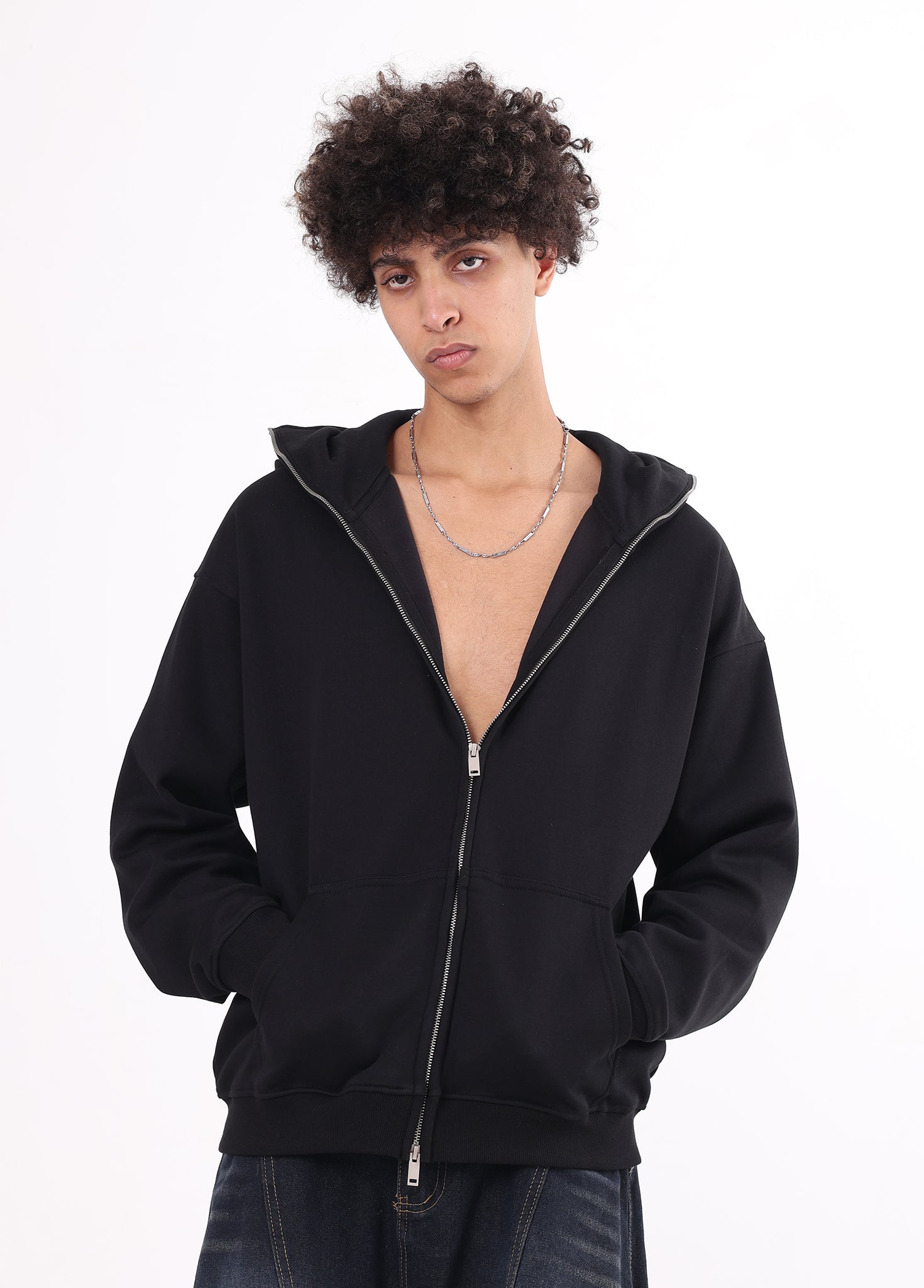 Windproof Face Mask Zip Up Hoodie